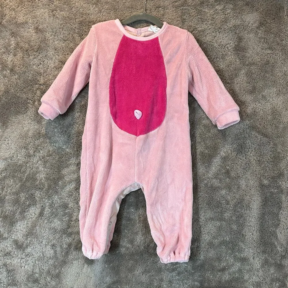 Spirit Halloween Toddler 18-24 Monhts Pink Plush Pig Costume One Piece Outfit